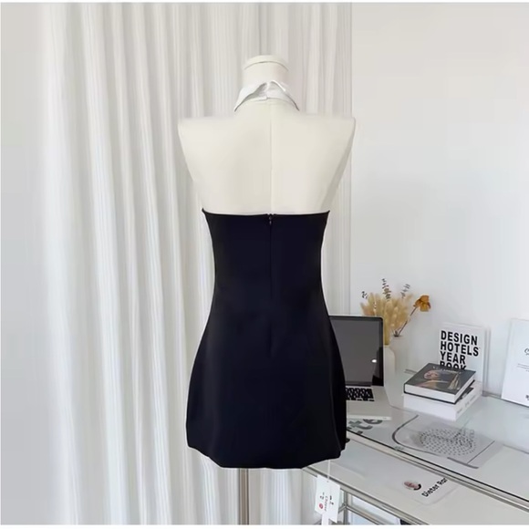 Collared Backless Mini Dress - Picture 2 of 2